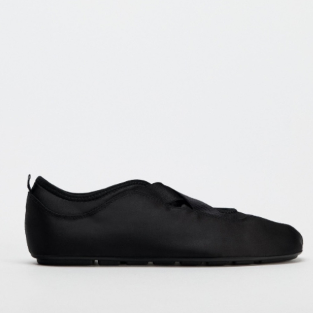 Zara Satin Effect Athletic flats